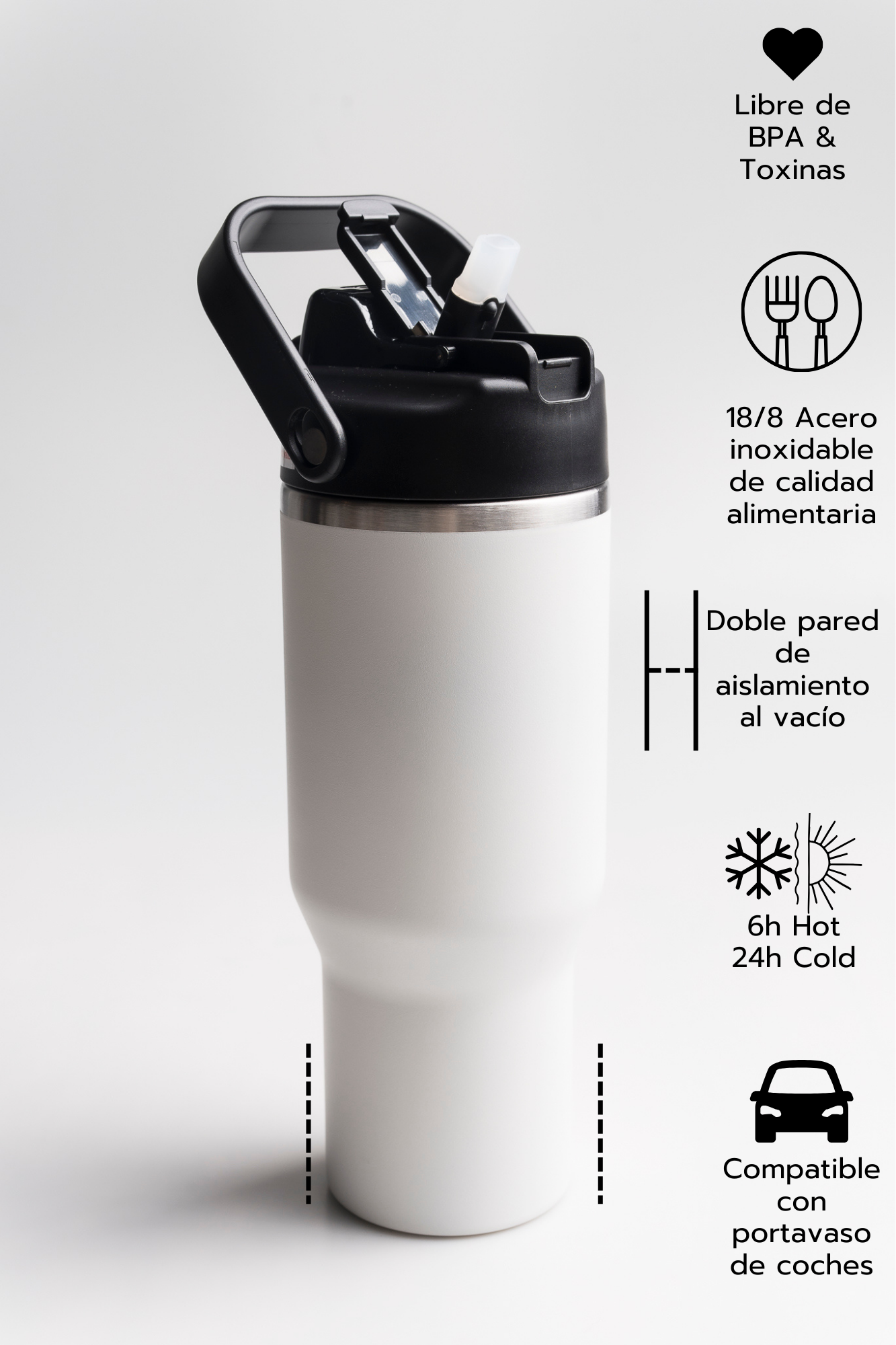 FLICK 2. Vaso térmico de acero inoxidable 1000 ml