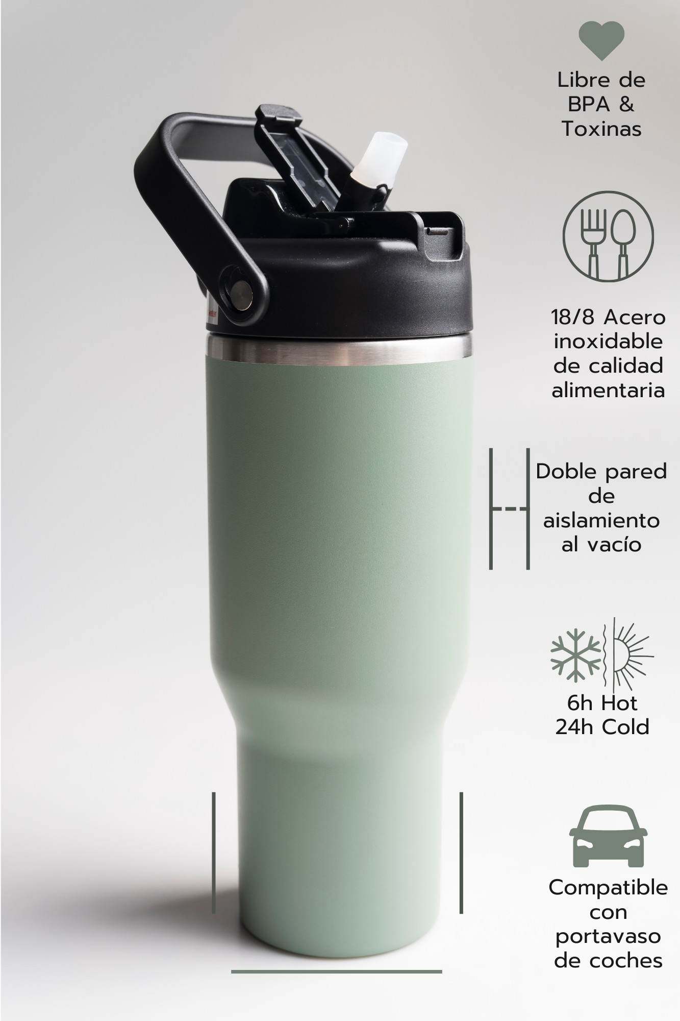 FLICK 2. Vaso térmico de acero inoxidable 1000 ml